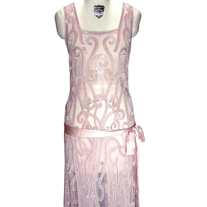 1920's Pink Handkerchief Dress